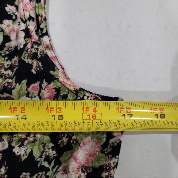 Live Life By Sanctuary Floral Romper Button Front Tie back Flowy Cottage Sz S - Picture 13 of 14